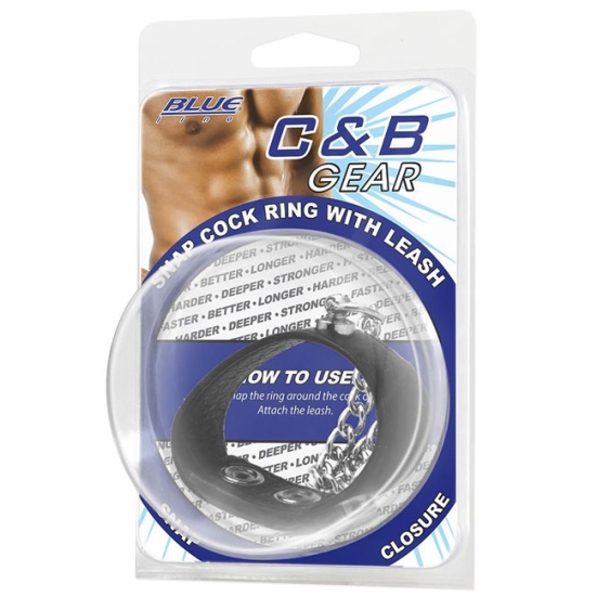 Поводок на пенис Snap Cock Ring With 12&quot; Leash