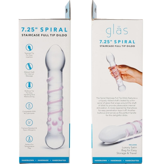 Фаллос из стекла Glas 7,25&quot; Spiral